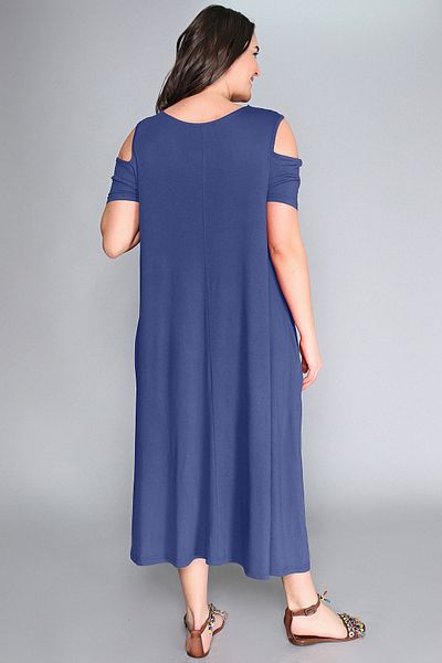 Curvy Trend Φόρεμα με στάμπα με αλμυρό φάρο με ανοιχτό ώμο
