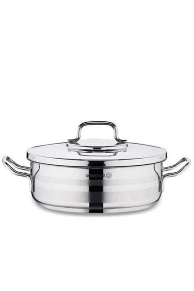 KORKMAZ Korkmaz Astra 30 cm Low Steel Pot, Turkish 18/10 A2037