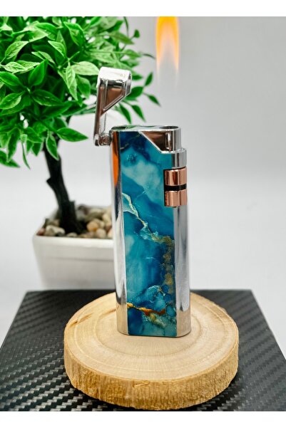 NikaŞ Gazlı Ağır Kabartmalı Desen Pilli Kıvılcım Atan Kişiye Özel Şık Kutulu Hediyelik Çakmak