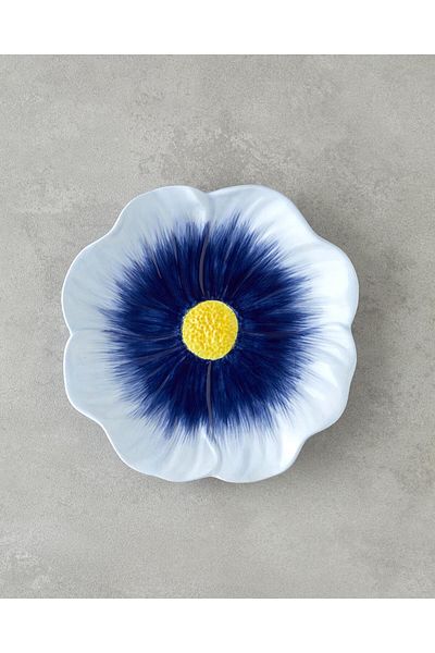 English Home Flowerella Dolomite Pasta Plate 21 cm Blue