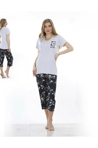 İpek Women's Short Sleeve Capri Pajama Set