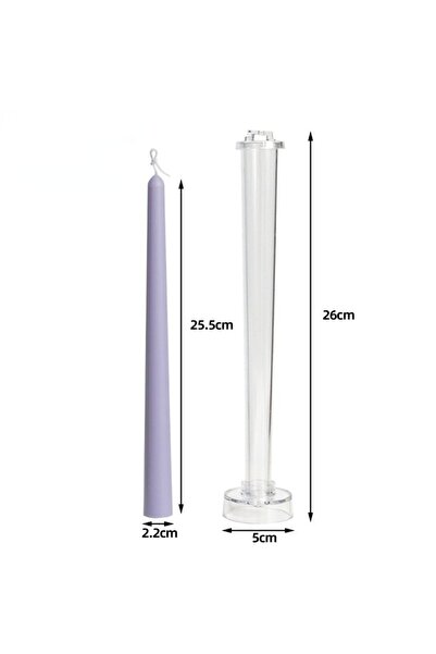 DEPPOSITE Polikarbon Mum Kalıbı Şamdanlık Uzun Kalıbı