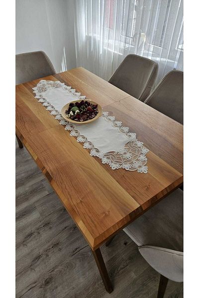 ZESA HOME French Lace Linen Gardeya Luxury Runner