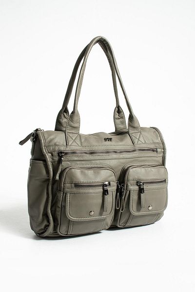 571 Collections Çanta Faux Leather Shoulder Bag Gray (Model: 571-13-10P)