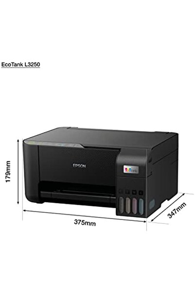 EPSON طابعة EcoTank L3250 متعددة الاستخدامات بالألوان ونفث الحبر مع واي فاي ولوحة ذكية
