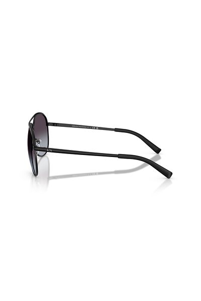 Armani Exchange Unisex Pilot Sunglasses- Ax 2002 - Lense Size:61mm - Matte Black