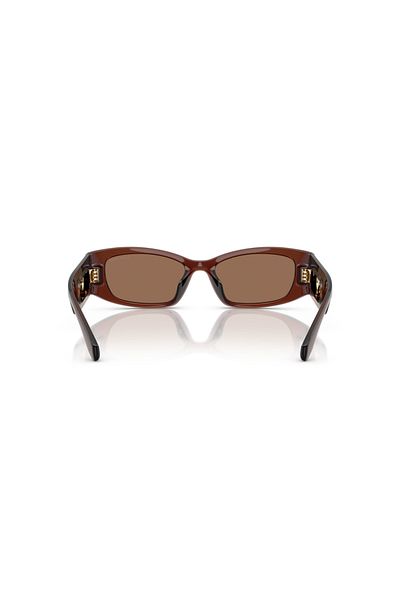 Michael Kors Women Irregular Rhodes Sunglasses- Mk 2243u - Lense Size:52mm - Brown Transparent
