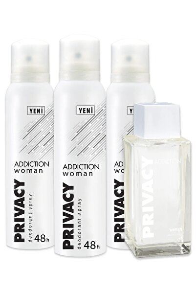 Privacy Woman Addiction Edt Kadın Parfüm 100ml Deodorant 3x150ml