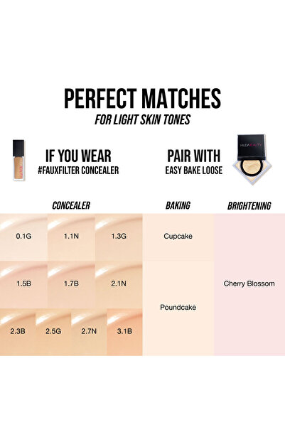 Huda Beauty مسحوق الخبز والتثبيت سهل التحضير - كب كيك - 20 جرام