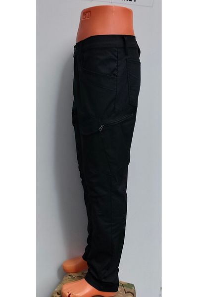 BeyzDenim καλοκαιρινό τακτικό παντελόνι cargo με lycra μαύρο ripsstop