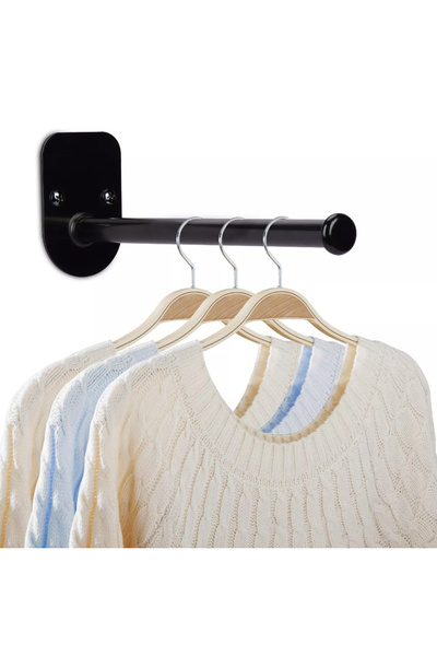 mazory decor Tek Bölmeli Paslanmaz Çelik Elbise Askısı Depolama Rafı Düzenley...