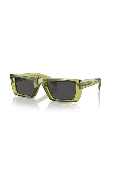 Prada Men Rectangular Sunglasses- Pr 24ys - Lense Size:55mm - Crystal Fern