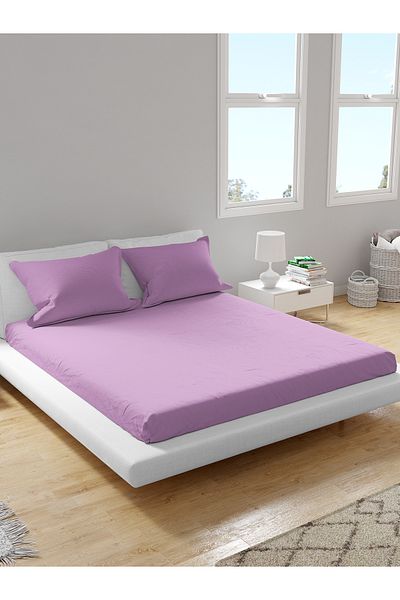 femmhome Double Sheet Set - Purple - Fitted