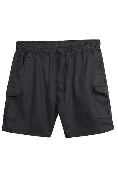 tambattal Plus Size Cargo Pocket Lycra Lace-Up Denim Shorts (Wide Comfortable Fit)
