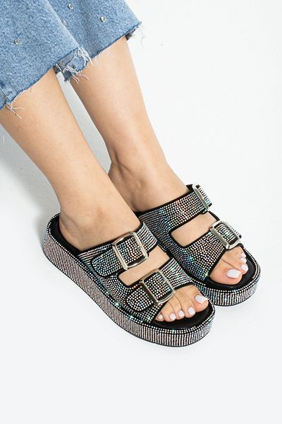 Polomia Comfort Mules - Black - Flat