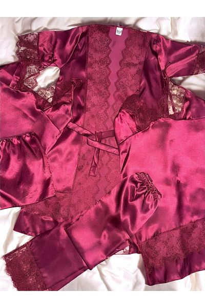 SATTENS Nightgown - Bordeaux - Basic