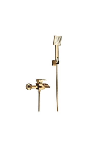 Blackswan Design Bathtub faucet, Blackswan, Type M94, shiny gold model with waterfall spout, size 21 cm
