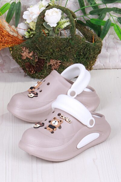 fort E468 Bella Camel White Eva Material Sabo Doctor Medical Cook Daily Closed Toe Slippers