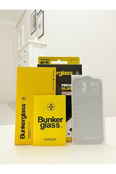 BunkerGlass Iphone 15 Pro Uyumlu Double Strong Yüksek Kaliteli Hayalet Cam Ekran Koruyucu