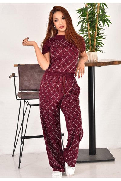 Nivora Style Diamond Patterned Stone Comfortable Double Set