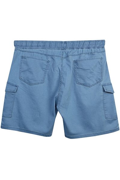 tambattal Plus Size Cargo Pocket Lycra Lace-Up Denim Shorts (Wide Comfortable Fit)