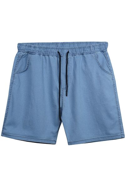 tambattal Plus Size Lycra Lace-Up Denim Shorts (Wide Comfortable Fit)