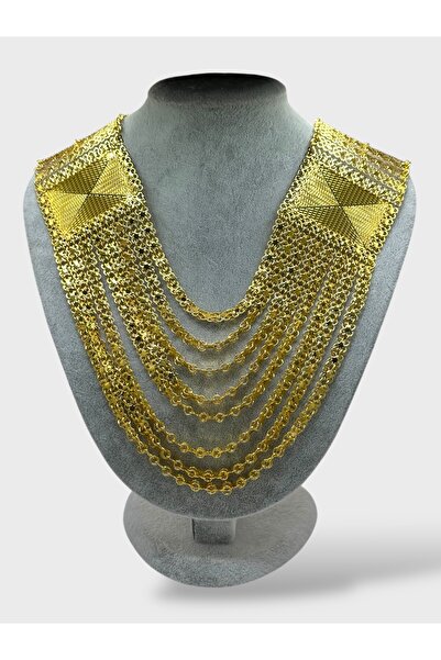 Arnes Jewelry Çelik 22 Ayar Altın Kaplama Madonna Hint Akıtma Kolye