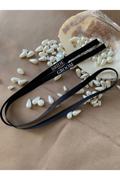 İsabella Accessories Κορδέλα αρραβώνων για νύφη και γαμπρό Σατέν κορδέλα υπόσχεσης