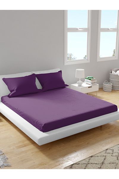 femmhome Double Sheet Set - Purple - Fitted