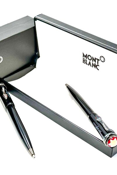 Mont Blanc قلم بلون واحد مع علبة العلامة التجارية