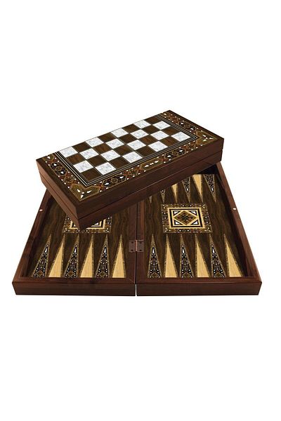 Easy Tedarik 1021774 Star Antique Mosaic Backgammon Set