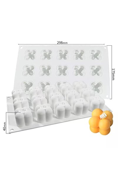 Genel Markalar Çoklu Bubble Mum Silikon Kalıbı 15 Li Küçük Boy