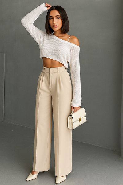Rift Jeans Double Pleated High Waist Palazzo Pants