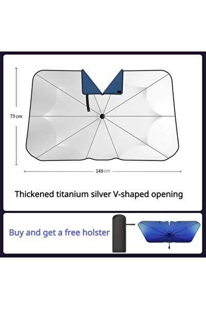 Choice مظلة سيارة كبيرة الحجم بفتحة على شكل حرف V وواقي للزجاج الأمامي للسيار...