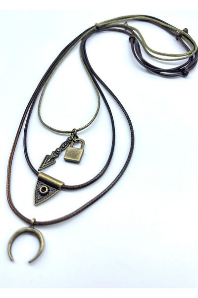 Concept HuBuTU Men's Minimal Bohemian Style Necklace Set (3 Pieces)