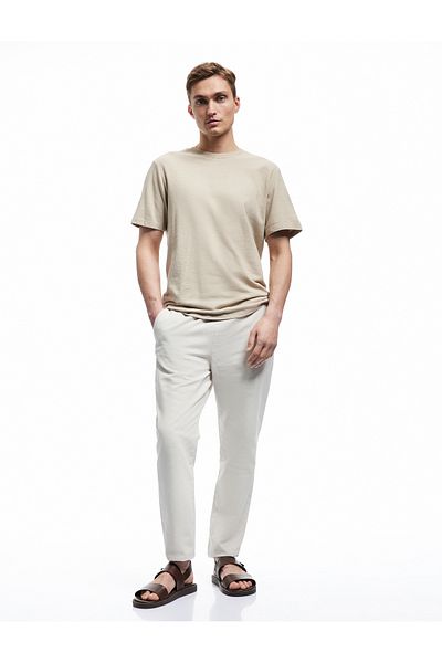 Koton Cotton Lace-Up Waist Pocket Detailed Canvas Chino Pants