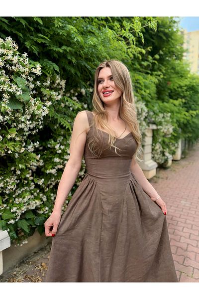 Store Gathered Side Breast Cup Dress