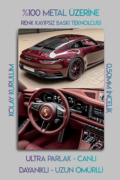 DekorHane Metal Print - Porsche, Porsche, Porsche, Cherry Rotten Car Decorative Painting