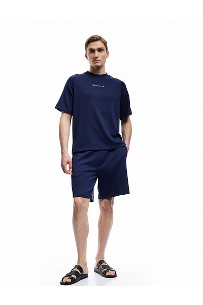 Koton Viscose Blended Pocket Detailed Scuba Fabric Lace up Waist Bermuda Shorts