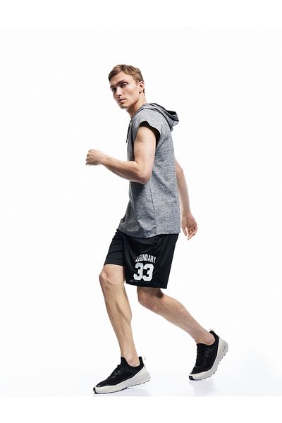 Koton Printed Pocket Detailed Elastic Waist Oversize Sports Shorts