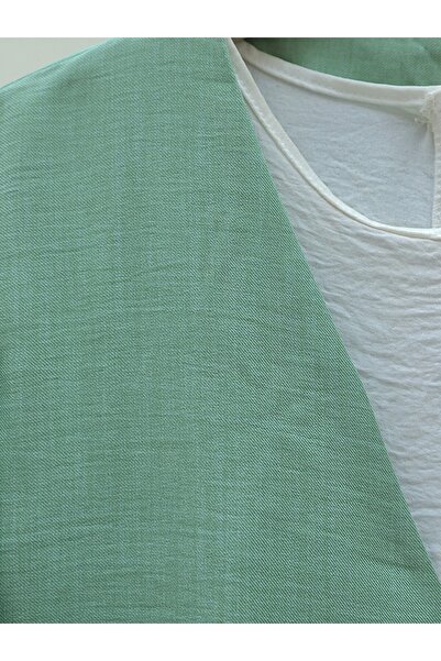 Modamorfo Side Tie Linen Kimono - Water Green