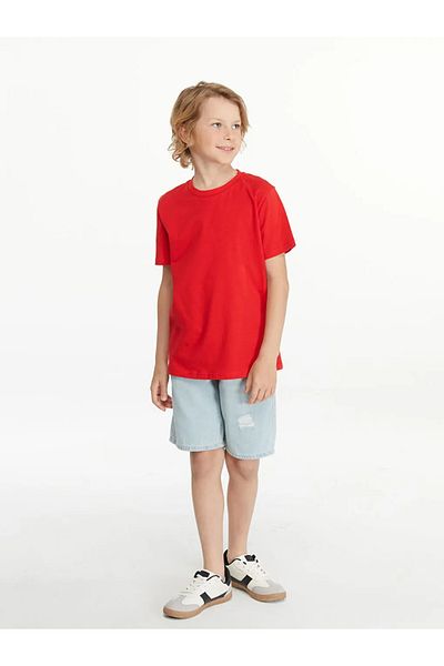 LC Waikiki Lcw Kids Red Crew Neck Boy's T-Shirt