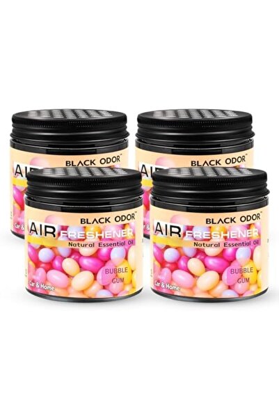 Black Odor مجموعة معطرات الجو (4 قطع) - برائحة العلكة، جل يدوم طويلًا للسيارة...