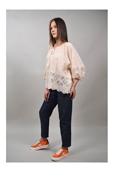 Y TWO WOMEN ΚΟΝΤΗ ΜΠΛΟΥΖΑ ΤΟΥΝΙΚ ΜΕ ΚΕΝΤΗΜΑ RAGGIO Μπεζ M-L