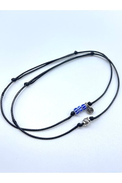 Concept HuBuTU Minimal Gümüş Kaplama Babylon Ruh Figürlü Erkek Suni Deri İp B...