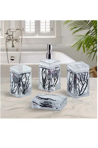 HONEYBEE 4 Piece Bathroom Accessory Set