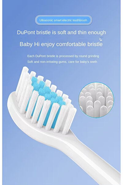 ABYZ Electric Toothbrush for Children with 2 Heads, USB Charging, Orange Color