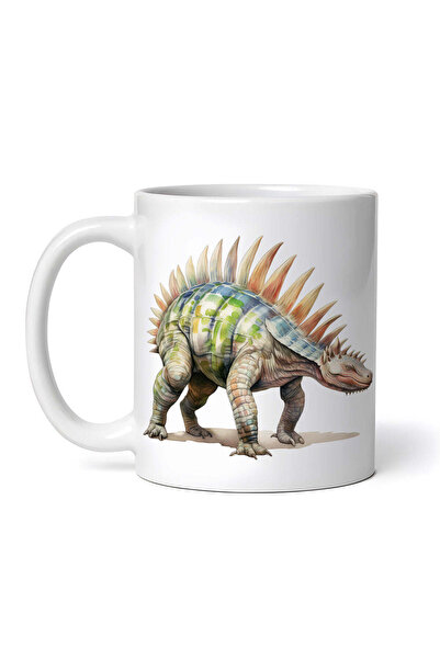 OEM Cană albă personalizată, Dinozaur Tiamat, INOVATIX®. 330ml