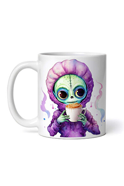 OEM Cană albă personalizată, Gambog Extraterestrul, INOVATIX®. 330ml