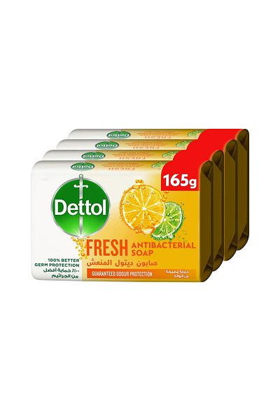 Dettol Fresh Anti-Bacterial Soap Value Pack 4